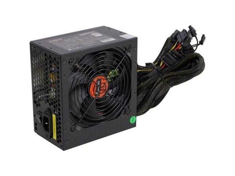 Exegate EX282040RUS Блок питания 500W Exegate 500PPH-LT, 80+,RTL ATX, black, APFC, 12cm, 24p, (4+4)p, 5*SATA, 3*IDE