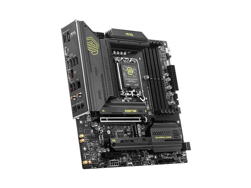 Материнская плата MSI MAG B860M MORTAR WIFI B860, LGA1851, 4*DDR5, 1*PCIEx16, 1*PCIEx4, 3*M.2, 2*TypeC, 3*USB3.2Gen2, 2*USB3.2 Gen1, 8*USB2.0, 4*SATA3.0, 5G, Type-C(DP), DP, HDMI, M-ATX, RTL