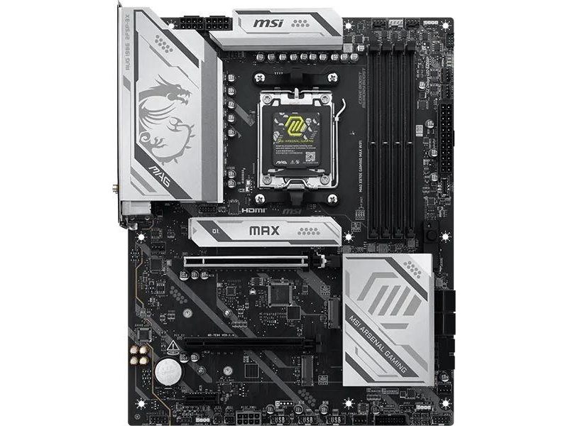 Материнская плата MSI MAG X870E GAMING MAX WIFI Socket AM5 AMD X870E 4xDDR5 ATX AC`97 8ch(7.1) 5Gigabit RAID+HDMI