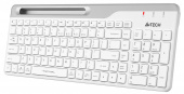 Клавиатура A4Tech FBK25 белый/серый USB беспроводная BT/Radio slim Multimedia (FBK25 WHITE)