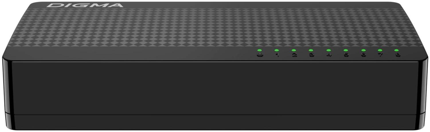Коммутатор Digma DSW-108GE DSW-108GEV2 (L2) 8x1Гбит/с неуправляемый