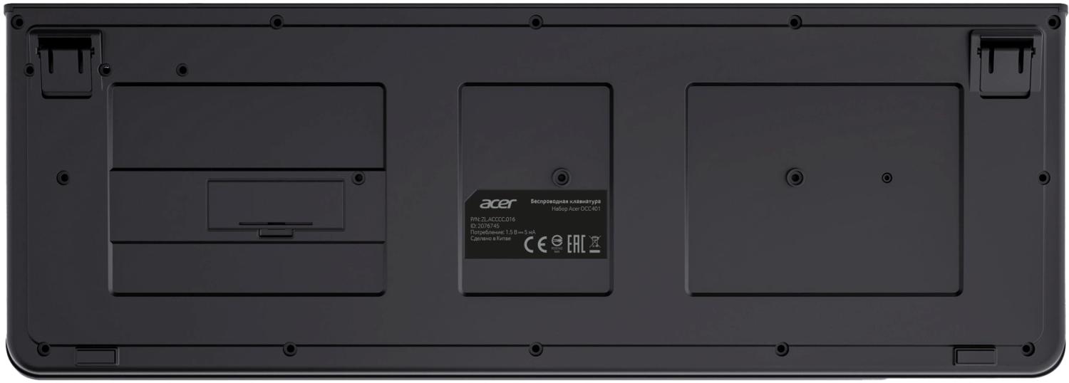 Клавиатура + мышь Acer OCC401 клав:черный мышь:черный USB беспроводная Multimedia (ZL.ACCCC.016)