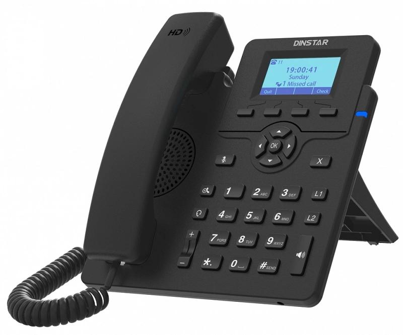 Телефон IP Dinstar C60GP черный