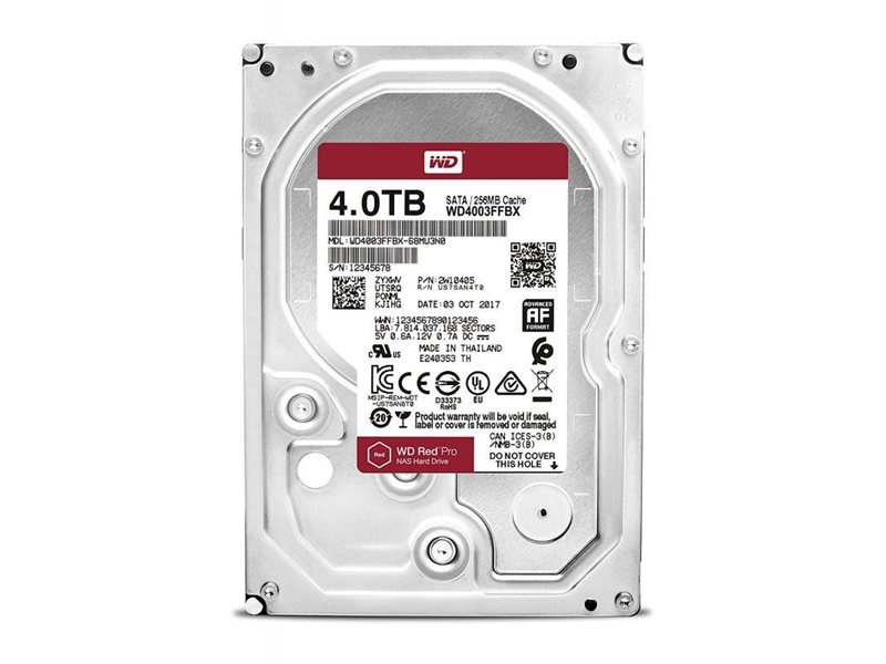 Жесткий диск/ HDD WD SATA3 4Tb Red Pro for NAS 7200 256mb 1 year warranty