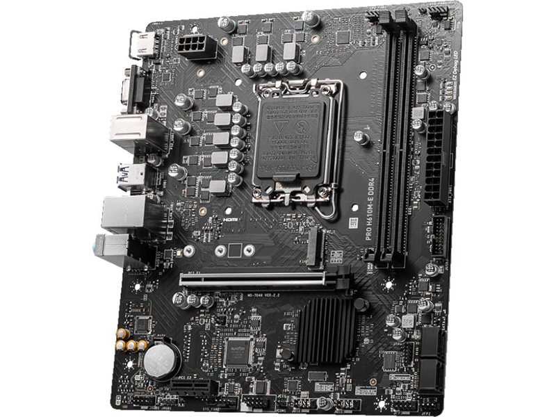 Материнская плата MB MSI INTEL H610 s1700, 2xDDR4(64GB), D-SUB/HDMI 1.4, 1xPCIe 4.0x16, 1xPCIe 3.0, 1xLAN, 4xSATA 6Gb/s, 1xM.2, 2xUSB 3.2, 4xUSB 2.0, 1xPS/2, mATX