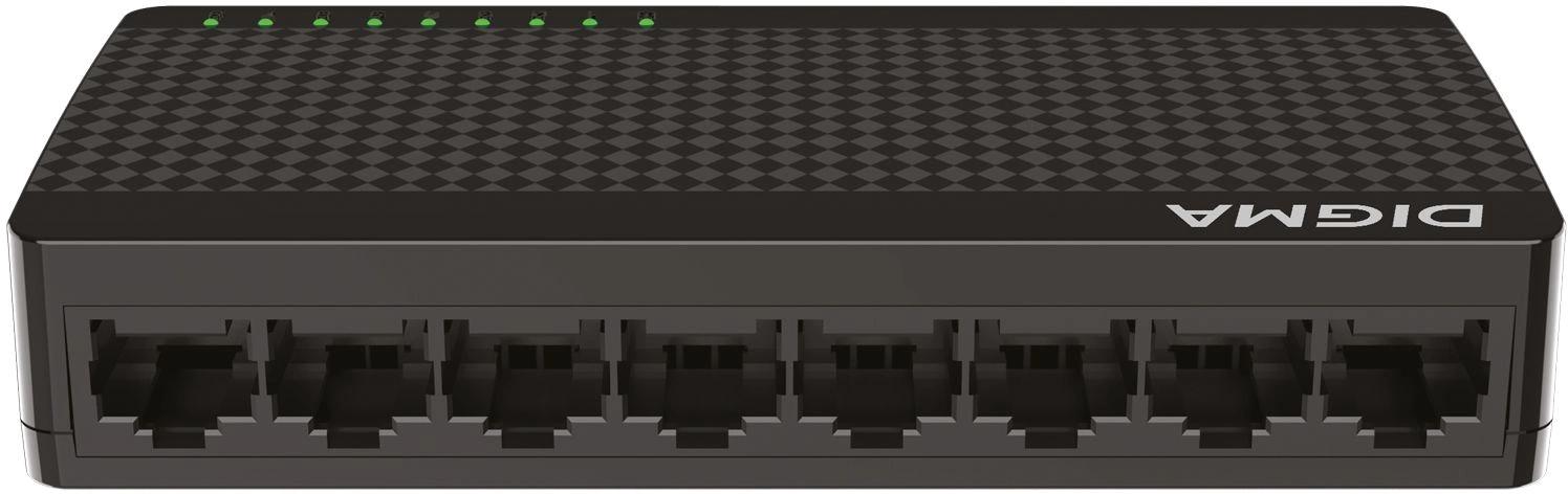 Коммутатор Digma DSW-108GE DSW-108GEV2 (L2) 8x1Гбит/с неуправляемый