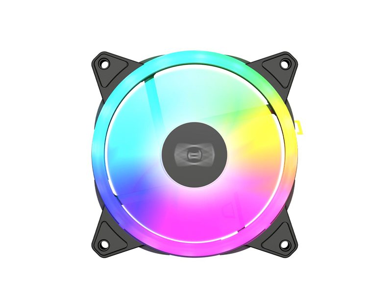 Кулер для корпуса/ Case Cooler PCCooler F3 T120 ARGB BK (120x120x25mm, 4-pin PWM, ARGB, 46CFM, 21.6dBA, 1800RPM, Black)
