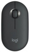 Мышь Logitech Pebble M350 темно-серый оптическая 1000dpi silent беспров. BT/Radio USB для ноутбука 3but (910-005576)