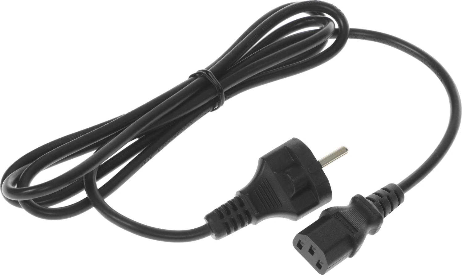 Шнур питания Lanmaster LAN-PP13/SH-1.8-BK C13-Schuko проводник.:3x0.75мм2 1.8м 220В 10А черный
