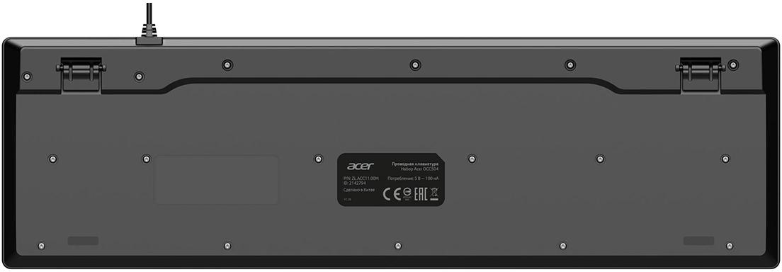 Клавиатура + мышь Acer OCC504 клав:черный мышь:черный USB Multimedia (ZL.ACC11.00M)
