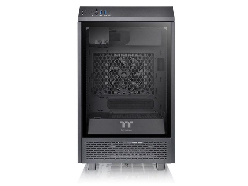 Корпус Thermaltake The Tower 100 CA-1R3-00S1WN-00 /Black/Win/SPCC/Tempered Glass*3 (525756)