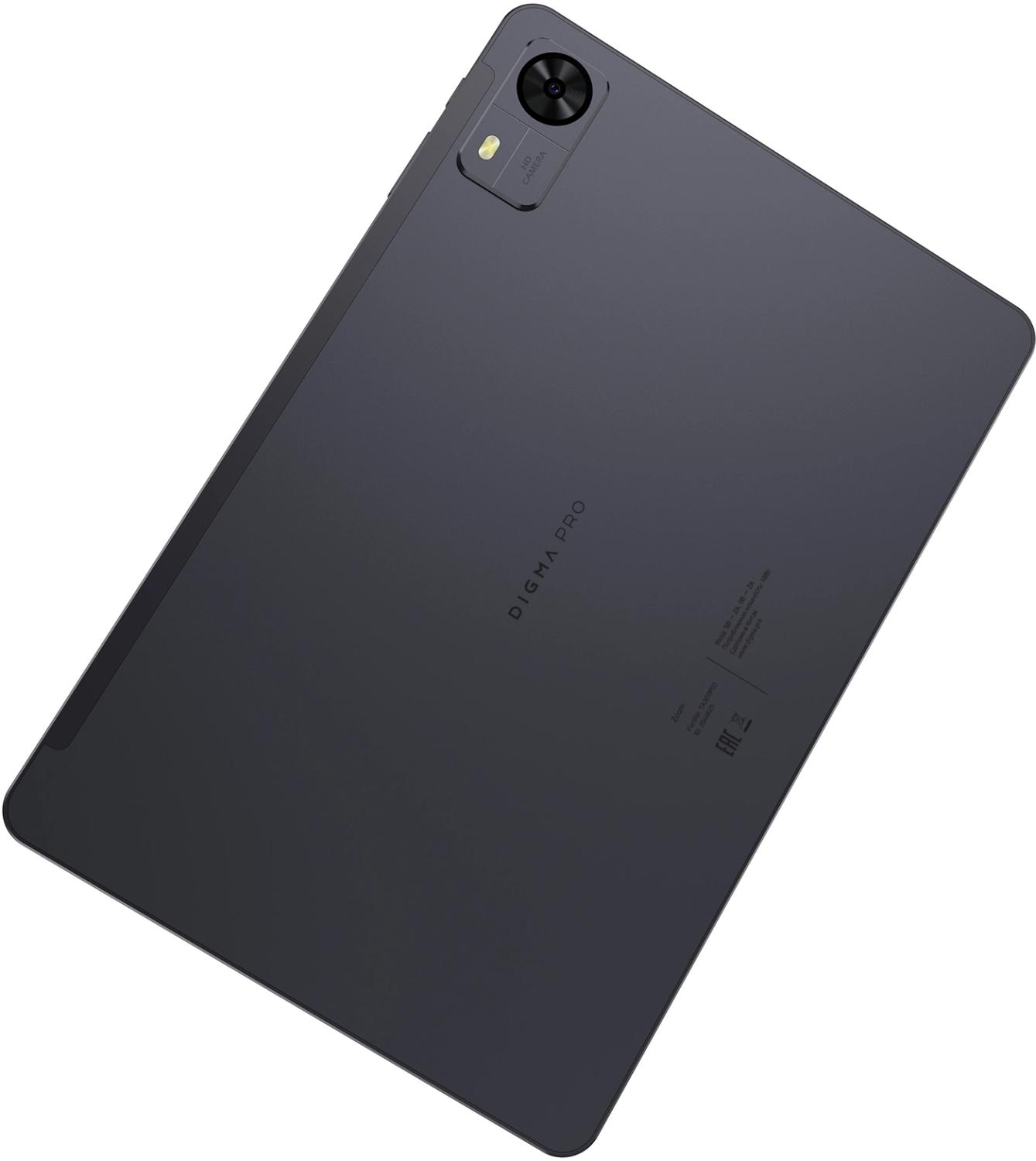Планшет Digma Pro Zoom T606 (1.8) 8C RAM8Gb ROM256Gb 10.1" IPS 1920x1200 4G Android 14 темно-серый 13Mpix 5Mpix BT WiFi microSD 1Tb 7000mAh 24hr 298hrs