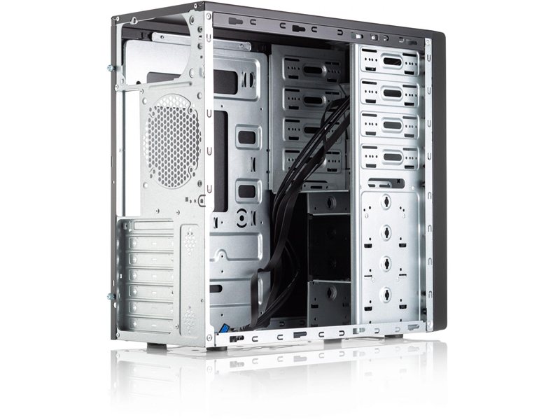 Корпус без блока питания/ Case Foxline FL-886 ATX case, black, w/o PSU, w/2xUSB3.0, w/o pwrcord, w/o FAN