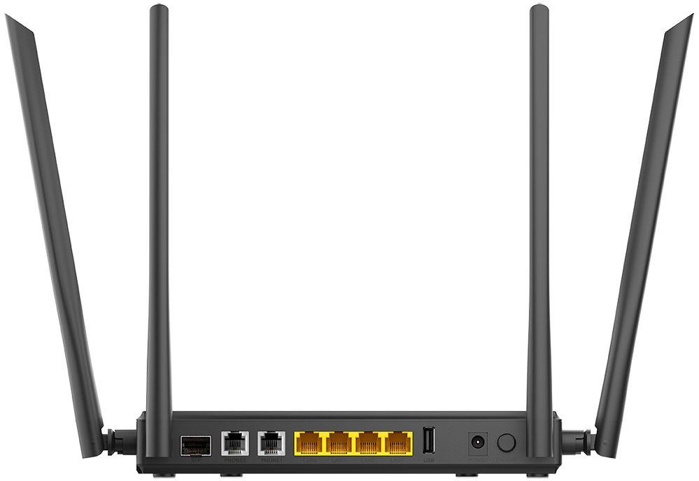 Маршрутизатор D-Link DVG-5402G/GFRU/S1A AC1200 1000BASE-X SFP черный