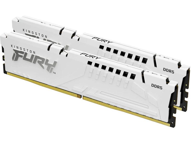 Память оперативная/ Kingston 64GB 5600MT/s DDR5 CL36 DIMM (Kit of 2) FURY Beast White EXPO
