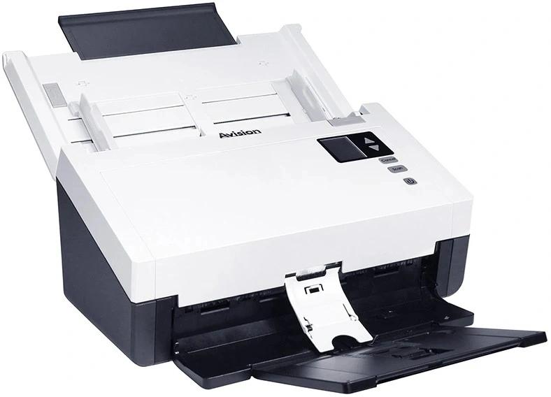 Сканер протяжный Avision AD345GWN (000-1012-02G) A4 белый/черный