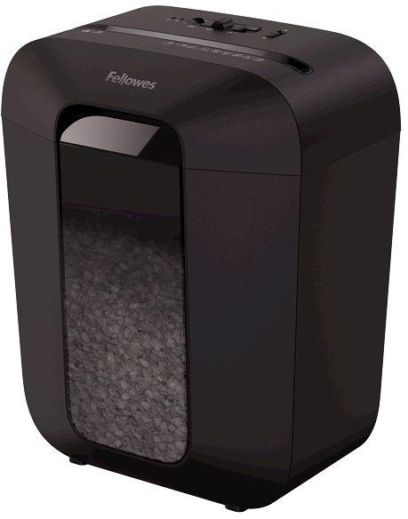 Шредер Fellowes PowerShred LX50 черный (секр.P-4) фрагменты 9лист. 17лтр. скрепки скобы пл.карты