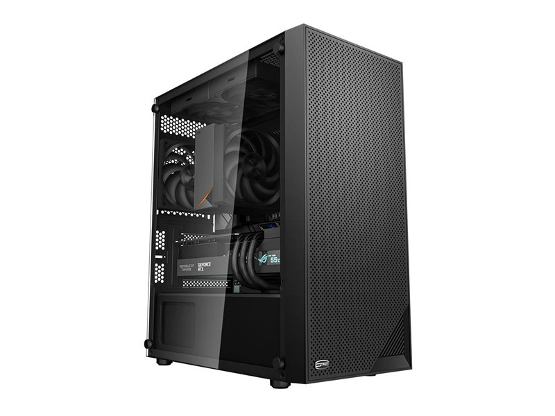 Корпус без блока питания/ Case PCCooler C3B310 BK, Mini-Tower, TG, Mesh, no fans, 2xUSB-A 2.0 + 1xUSB-A 3.0, mATX, mITX Black