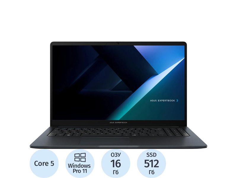 Ноутбук ASUS ExpertBook Essential B1503CVA-S77901X Intel Core 120U 16GB 512GB M.2 2280 NVMe PCIe 4.0 SSD 15.6  FHD 1920X1080 16:9 300nits  Anti-Glare NTSC:45% Wide View Intel UHD Graphics Win 11 Pro 1.64 Kg