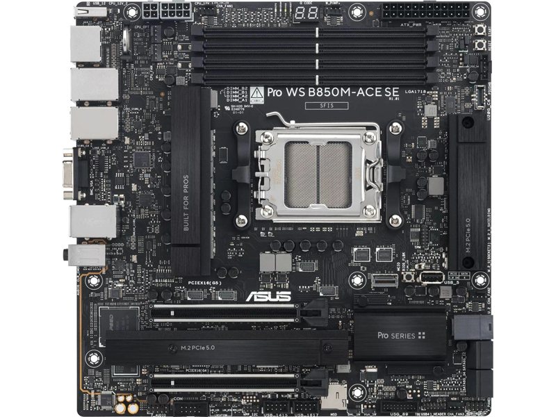 Материнская плата Asus PRO WS B850M-ACE SE Socket AM5 AMD B850 mATX AC`97 8ch(7.1) 1x10G/1х2,5G/1xGigabit RAID+VGA+HDMI+DP