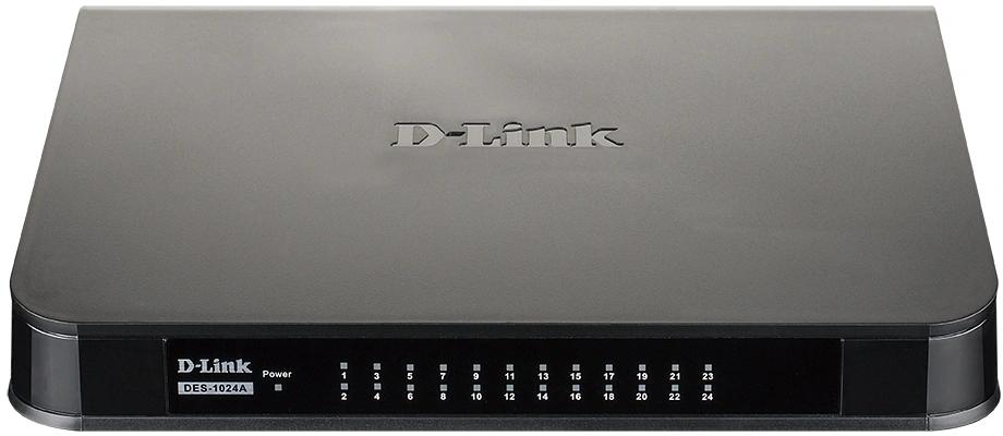 Коммутатор D-Link DES-1024A/E3A (L2) 24x100Мбит/с неуправляемый