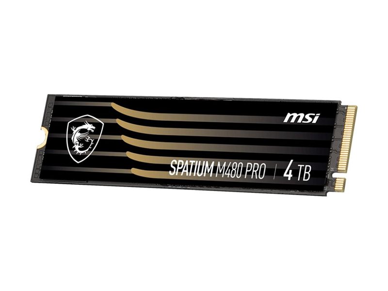 Твердотельный накопитель MSI SSD SPATIUM M480 Pro, 2000GB, M.2(22x80mm), NVMe, PCIe 4.0 x4, 3D TLC, R/W 7400/7000, IOPs 1 000 000/1 000 000, DRAM buffer 2048MB, TBW 1400, DWPD 0.38 (5 лет)