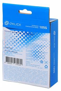 Мышь Оклик 105S черный оптическая 800dpi USB для ноутбука 3but (400941)