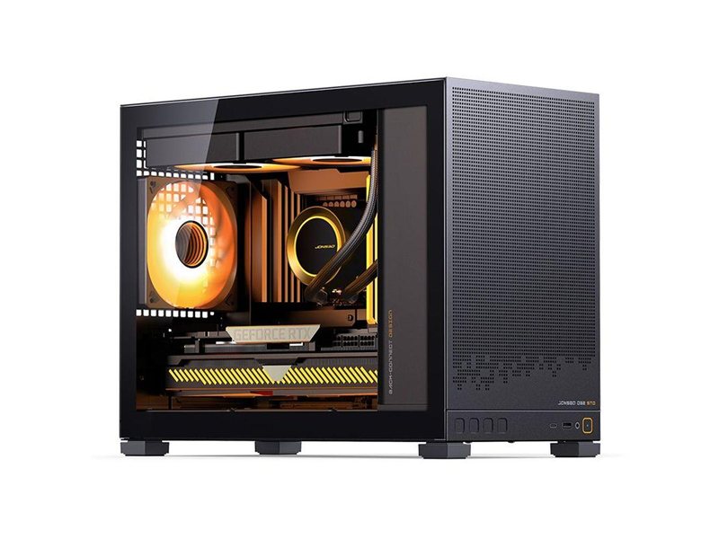 Корпус без блока питания/ Case JONSBO D32 STD, Mini-Tower, TG, no fan, 1xUSB-A 3.0 + 1xUSB-C 3.1, mATX, mITX Black