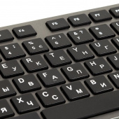 Клавиатура A4Tech KV-300H серый/черный USB slim кабель 1.5м