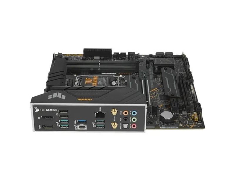 ASUS TUF GAMING B660M-PLUS WIFI (Socket 1700, mATX, 4xDDR5(128GB), DP/HDMI, 1xPCIe 5.0x16/1xPCIe 3.0x16/1xPCIe 4.0, 1xLAN (2.5GbE), 4xSATA 6Gb/s, 2xM.2, 1xType-C, 5xUSB 3.2, 2xUSB 2.0)