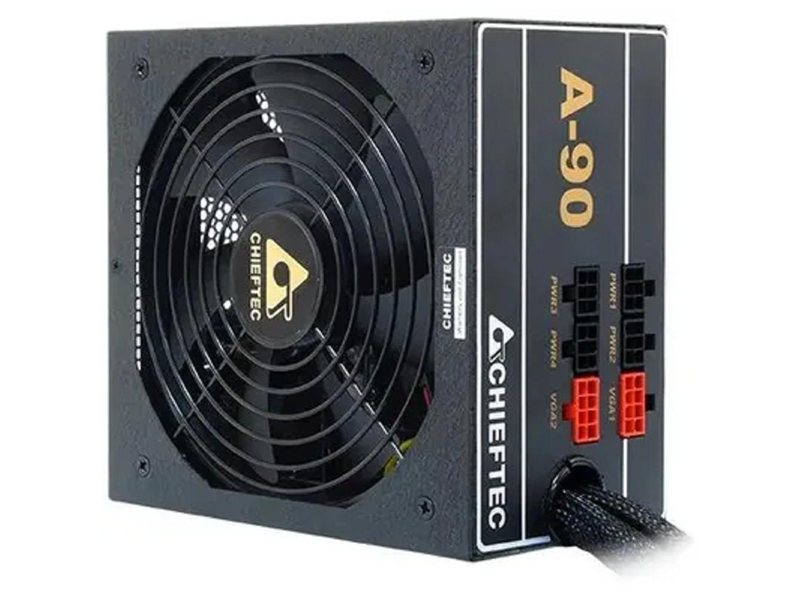Блок питания Chieftec PSU GDP-650C 650W A-90 ATX2.3/EPS12V 230V CabMan RT 90%+ 14cm Fan Active PFC Fix:20+4, 8(4+4)p Mod:2x8(6+2)p,2x(SATAx3),3xMolex+Flop