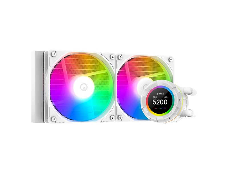 Жидкостная система охлаждения ID-Cooling SL240 XE WHITE /LCD SCREEN /300W /all Intel /all AMD