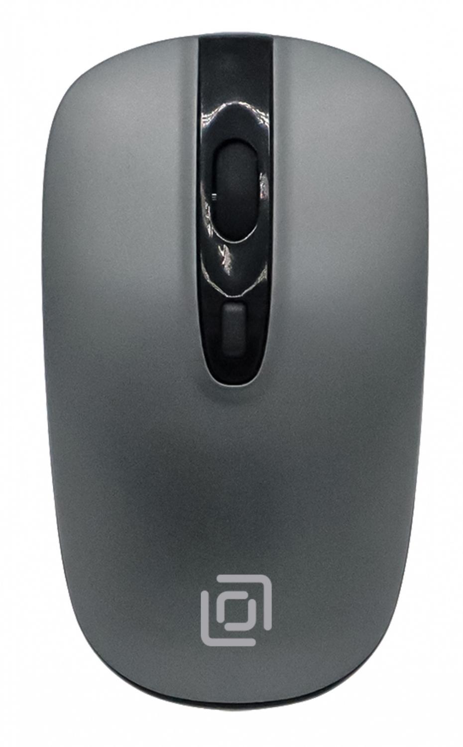 Клавиатура + мышь Оклик 300M клав:серый мышь:серый/черный USB беспроводная slim (1488402)