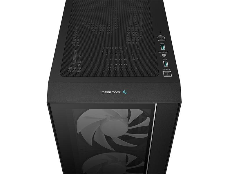 Копрус Deepcool MATREXX 55 V4 без БП, боковое окно (закаленное стекло), 3xARGB LED 140мм вентилятора спереди, 1xARGB LED 120мм вентилятор сзади, черный, ATX (R-MATREXX55-BKADA4-G-4)