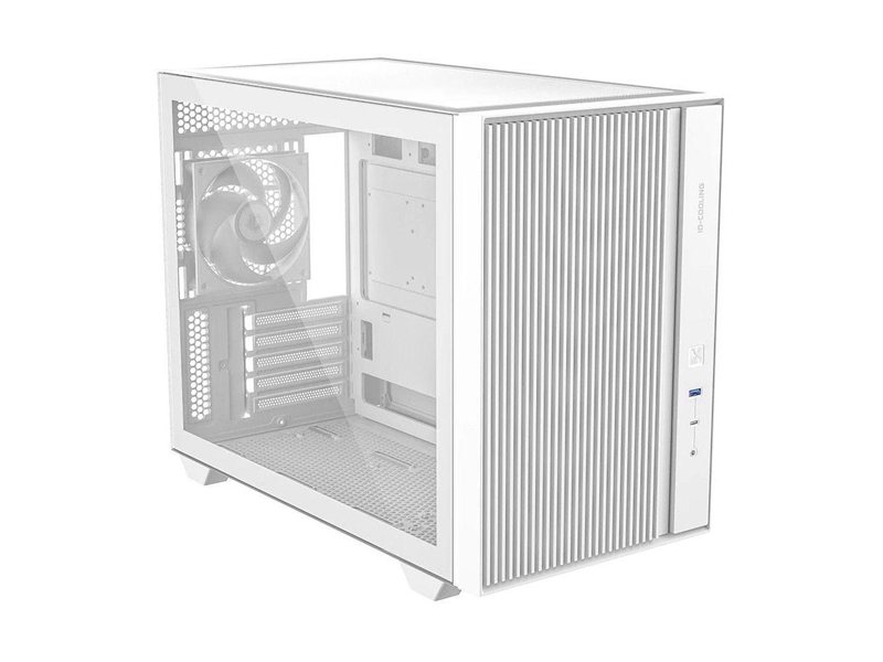 Корпус Case ID-Cooling FLOW 500 AIR White mATX/win TG/2 fans/Gen2 Type C/CPU 180mm/GPU 403mm/ no PSU