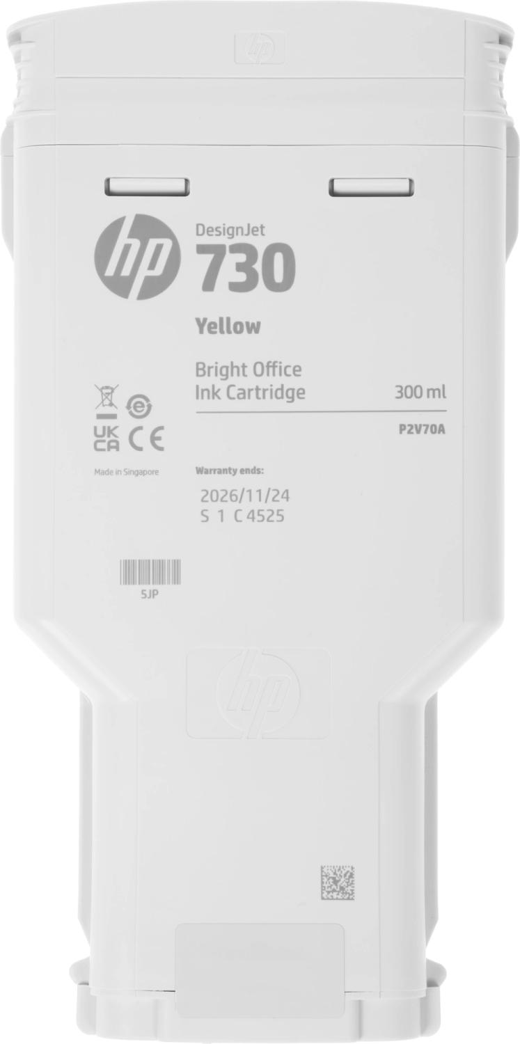 Картридж струйный HP 730 P2V70A желтый (300мл) для HP DJ T1700
