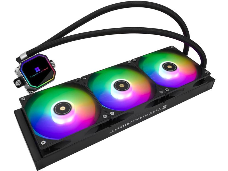 Система жидкостного охлаждения/ Water Cooling System Thermalright Frozen Prism 360 Black ARGB (360mm, Black, ARGB/ Fans: 3x120mm, 70.4CFM, 27dBA, 1850RPM/ Pump height 53mm, 23dBA, 3300RPM, Rad thickness 27mm/ S: 1700, 1200, 20XX, 115X, AM5, AM4)