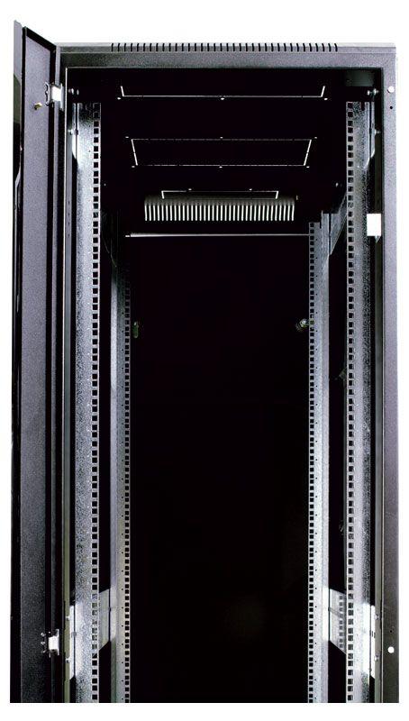 Шкаф коммутационный ЦМО (ШТК-М-42.8.8-1ААА-9005) напольный 42U 800x800мм пер.дв.стекл задн.дв.стал.лист 2 бок.пан. 500кг черный 655мм 123.39кг 180град. 2030мм