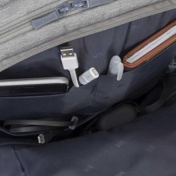 Рюкзак для ноутбука 15.6" Riva 7760 серый полиэстер женский дизайн (7760 GREY)