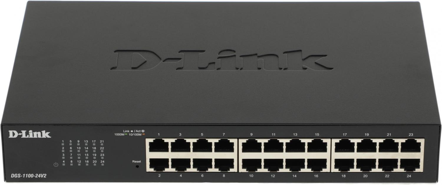 Коммутатор D-Link DGS-1100-24V2/A DGS-1100-24V2/A2A (L2) 24x1Гбит/с настраиваемый