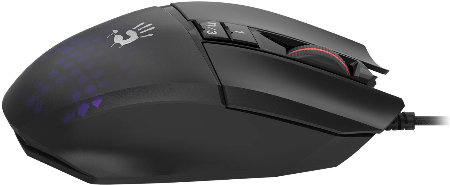 Мышь A4Tech Bloody W65 Max Mini черный оптическая 12000dpi USB 9but (W65 MAX MINI HONEYCOMB)