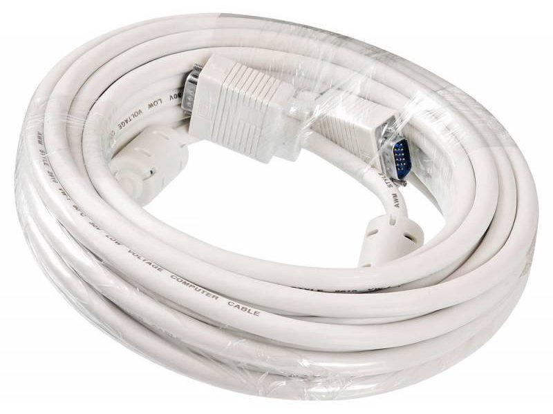 Кабель Buro CAB016S-10M VGA (m) VGA (m) 10м феррит.кольца серый