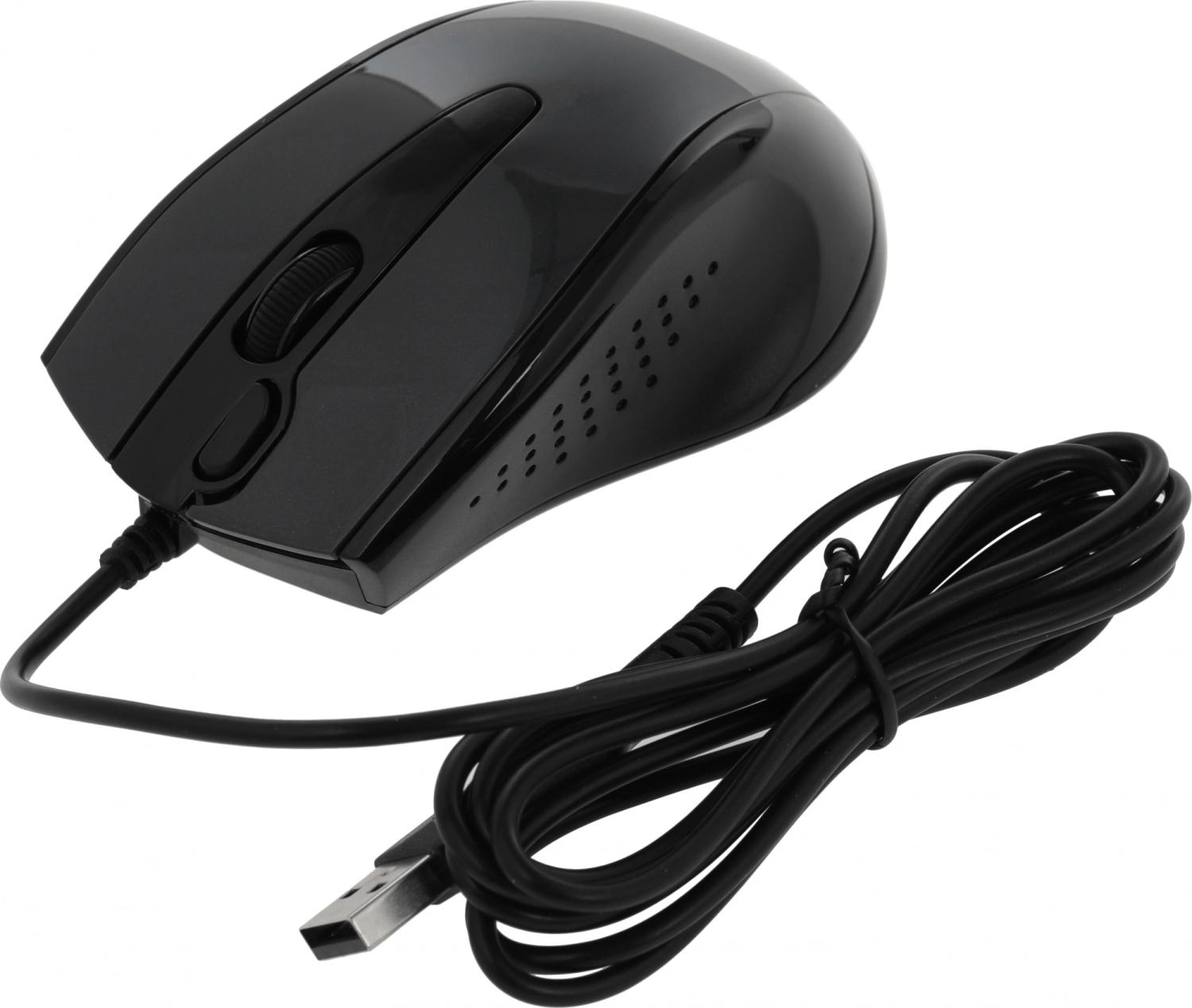 Мышь A4Tech V-Track Padless N-500FS черный оптическая 1200dpi silent USB 3but