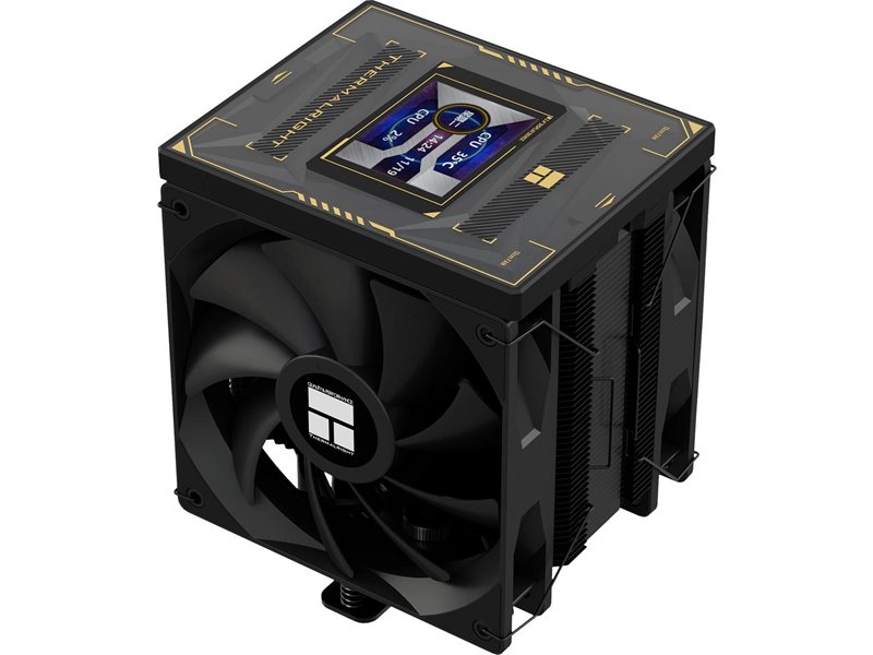 Устройство охлаждения(кулер) Thermalright Burst Assassin Vision 120 Soc-AM5/AM4/1200/1700/1851 черный 4-pin 25.6dB Al+Cu LCD Ret (BA120-VISION-BL)