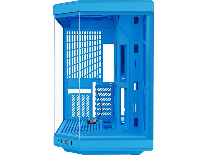 Корпус без блока питания/ Case HYTE Y70, Midi-Tower, TG, no fans, 2xUSB-A 3.2, 1xUSB Type-C, E-ATX, ATX, mATX, mITX Blueberry Milk