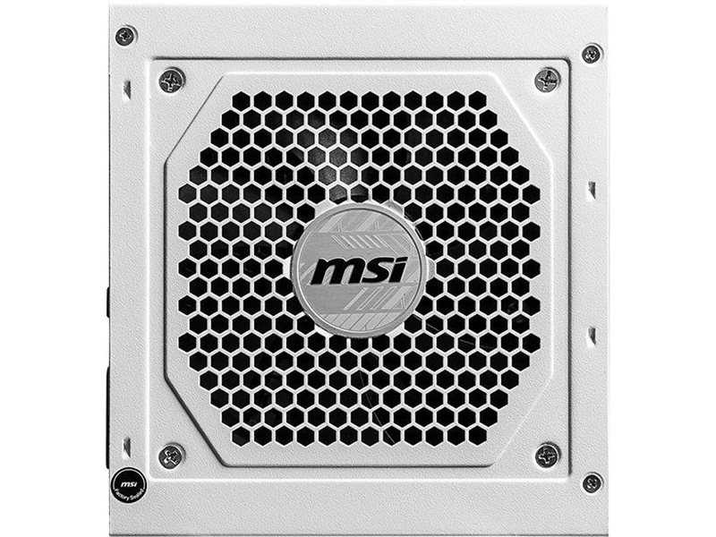 Блок питания MSI ATX 850W MAG A850GL WH PCIE5 80+ gold (20+4pin) APFC 120mm fan 8xSATA Cab Manag RTL