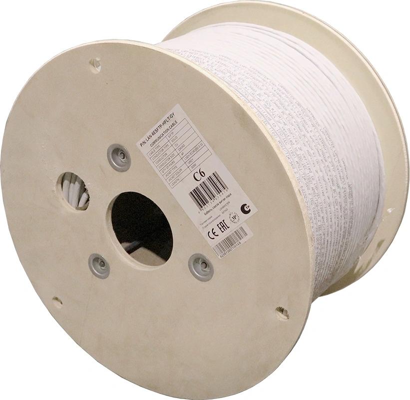 Кабель Lanmaster LAN-6ESFTP-HFLT-GY кат.6 S/FTP 4 пары 23AWG 100Om нг(А)-HF внутренний 305м серый