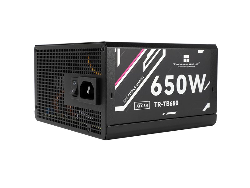 Блок питания 650W/ Power Supply Thermalright, 650W 80+ Bronze (ATX, 3.0, Full modular, 1x24(20+4)pin, 2xCPU 8(4+4)pin, 4xPCIe*2 8(6+2)pin, 3xSATA3, 3xMOLEX4pin, Active, 120x120mm, 150x140x86mm, APFC, black)