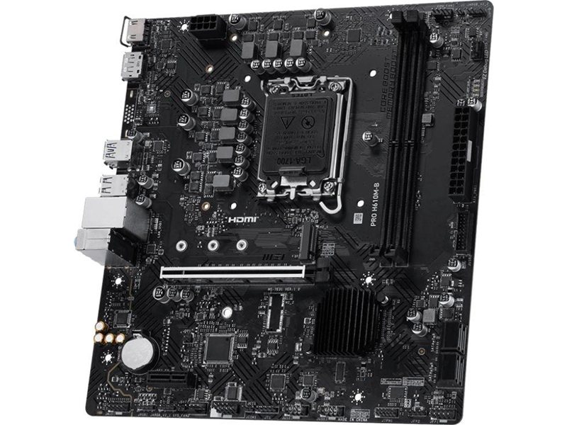 Материнская плата MSI PRO H610M-B Soc-1700 Intel H610 2xDDR5 mATX AC`97 8ch(7.1) GbLAN+HDMI+DP