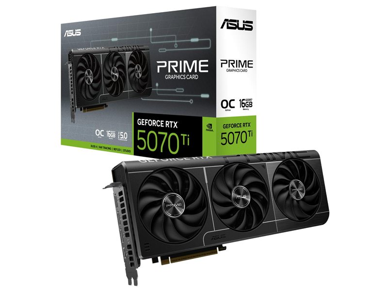 Видеокарта ASUS GeForce RTX5070TI-O16G 16GB GDDR7 256 bit 3*DP/HDMI (PRIME-RTX5070TI-O16G) RTL